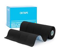 OK TAPE Kinesiologico tape 5cm x 5m, Nastro Atletico Terapeutico Elastico Resistente, Senza Latex, Antidolore, Recupero Lesioni, per il ginocchio, articolazioni, supporto muscolare(4 Rotoli, Nero)