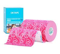 OK TAPE PRO Kinesiologico tape,nastro kinesiologico sport nastro adesivo impermeabile ed elastico athletic tape 5cm x 5m (2 Rotoli,Rosa)