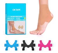 OK TAPE Struttura Unica K-Tape Cerotti Pretagliati per Caviglia Nastro Kinesiologico Sollievo dal Dolore e Accessori di Supporto (10 Pezzi,Beige)
