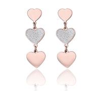 OK1057 Orecchini da donna in acciaio Con Cuori E Glitte Luca barra -10% Sconto