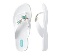 Oka-B Sandali infradito da donna Elle Lizzie con ciondoli a forma di tartaruga marina, Sale., 10-11