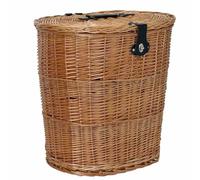 OKAFFAREFATTO MADDALONI Cesto contenitore in vimini gerla lux con coperchio e tracolla 42 cm x 30 cm h 40