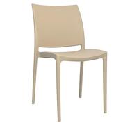 OKAFFAREFATTO MADDALONI Sedia da sala da pranzo altea in plastica colore marrone chiaro modello comfort