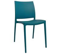 OKAFFAREFATTO MADDALONI Sedia da sala da pranzo altea in plastica colore verde petrolio modello comfort