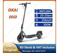 OKAl ES52 Scooter elettrici leggeri da trasportare, motore 300 W 36 V 5,2 Ah, gamma 15,5 miglia superiore 15,5 MPH, scooter elettrico pneumatico da 9 pollici