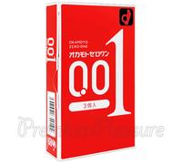 Okamoto 001 Zero One Profilattici Ultra Sottile Poliuretano 0.01 Giappone 1-3 Pz