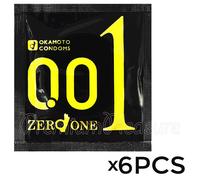 Okamoto 001 Zero One Profilattici Ultra Sottile Poliuretano 0.01 Giappone 1-3 Pz