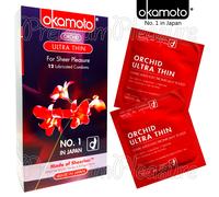 Okamoto Orchidea Ultra Sottile Profilattici Giappone Premium Sheerlon Box Di 12