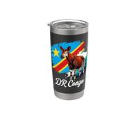 Okapi DR Congo Bandiera Congolese Animal Pride Art Bicchiere termico in acciaio inox doppia parete