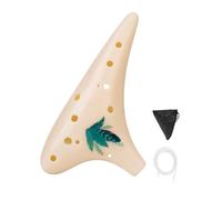 Okarina a 12 fori con ricco tono e struttura in resina leggera per appassionati di musica e interpreti. Flauto in resina con suono chiaro