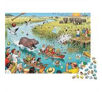 Okavango Delta Mokoro Canoe Mayhem Puzzle in Legno Impermeabile Puzzles Da 1000 Pezzi Per Adulti Impossibili Per Decorazioni Domestiche