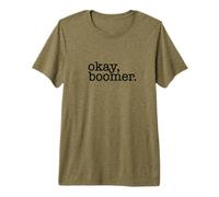 Okay Boomer Sarcastic Millennial Meme Kids Design Maglietta Premium