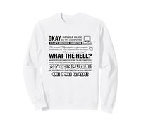 Okay Doppio clic Il Mio Computer Tech Supporta lumorismo IT Guy WFH Felpa
