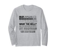 Okay Doppio clic Il Mio Computer Tech Supporta lumorismo IT Guy WFH Maglia a Manica