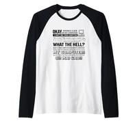 Okay Doppio clic Il Mio Computer Tech Supporta lumorismo IT Guy WFH Maglia con Maniche Raglan