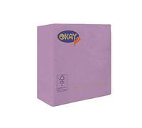 Okay Tovaglioli di Carta 25 x 25 cm 2 veli Lilla 100 pz.
