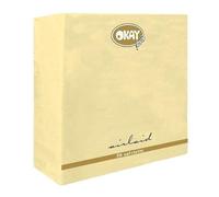 Okay Tovaglioli di Carta 40 x 40 cm Champagne in TNT morbido, confezione da 50 pezzi.