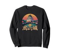 Okayama Castle Japan Travel Souvenir giapponese Kanji Retro Felpa