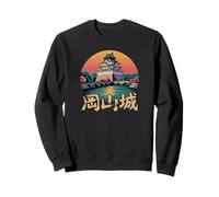Okayama Castle Japan Travel Souvenir giapponese Kanji Retro Felpa