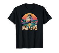 Okayama Castle Japan Travel Souvenir giapponese Kanji Retro Maglietta