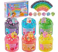 Okaybee Bingsu, set da 6 pezzi, melma arcobaleno per bambini, regalo per feste, giocattoli sensoriali, feste di compleanno, Pasqua, Halloween, ragazze e ragazzi