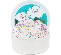 Okaybee Glow in The Dark Cloud Slime 100 ml - Slime Morbido e Nuvoloso, Senza Profumo, Bianco, per Bambini Unisex