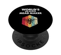 Okayest Mead Maker Meadmaking Mead Homebrew Brewer Mens PopSockets PopGrip Adesivo
