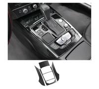 OKAYOK Auto Center Console Adesivio per Au-di A6 C7 2012 2013 2014 2015 2016 2017-2018, Copertura del Pannello del Cambio, Telaio del Cruscotto del Cambio Trim Adesivi Accessori Interni