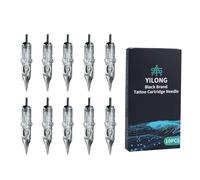 Okaywork 10 aghi per tatuaggi da Tatuaggio,cartucce tattoo Professionali Aghi Tattoo con Precisione Re-Define Round Liner 0.35MM per Trucco Permanente Tatuaggio & Microblading Capelli (3RL)