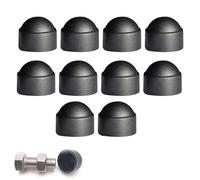 Okaywork 10 Pezzi Cappucci Copri-dado Bulloni M8, Nero Cappucci di Protezione, Cappucci Protettivi Esagonali Tappi Plastica, Copridadi Ruota, Tappi Protezione per Dadi Calotta in Plastica