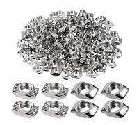 Okaywork 100pcs M5 dadi con dadi di scanalatura T,per profilo in alluminio 20x20mm-scanalatura da 6mm inserto filettato in metallo in acciaio al carbonio zincato serie 2020 cursore a forma barca
