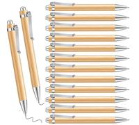 Okaywork 12 Penne a sfera Ispiratrici in Bambù Penne a Sfera tratto pen neroMotivazionali Retrattili in Legno Penna a Inchiostro Nero con Citazioni Positive Regalo per Uomo Donna Studenti Impiegati