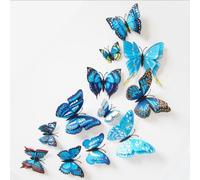 Okaywork 12 Pezzi di Adesivi Magnetici a Farfalla per Zanzariera a Doppio Lato,Farfalle Decorative,3D Farfalla Decorazioni,Magneti Flessibili Decorativi Multicolori,per Frigorifero e Porte Scorrevoli