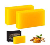 Okaywork 2pcs kojic acid soap turmeric soap sapone allo zolfo per acne viso Rimozione Macchie Scure per Viso Corpo,Sbiancante e Illuminante naturale alla curcuma rimozione macchie scure