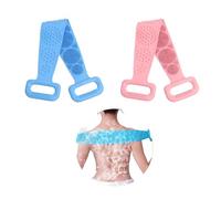Okaywork 2pcs Spazzola schiena doccia, Spazzola per lavare la schiena da Bagno in Silicone, Scrubber Posteriore per Doccia Spazzol per Il Corpo in Silicone per Bagno Esfoliante 60cm. (blu+rosa)