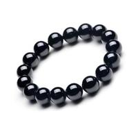 Okaywork Bracciale Tormalina Nero Protettivo Unisex Amuleto, Tormalina Nera Pietra Naturale, Regali di Compleanno per Uomini e Donne