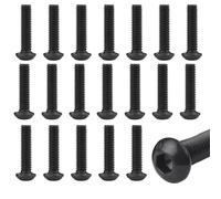 Okaywork M6x20 Viti A Macchina Con Flangia Nero Viti testa bombataA Testa Bombata Con Esagono Incassato E Flangia Acciaio Inox Viti, Elevata Durezza Non è facile far scivolare i denti 20 Pezzi