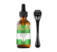 Okaywork Olio essenziale di rosmarino+ dermaroller 0,5mm microneedling capelli per la crescita dei capelli,siero sopracciglia ricrescita rapida la cura della pelle,la crescita delle sopracciglia