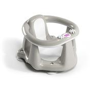 OKBABY Flipper Evolution Seggiolino da Bagno Anello con Seduta in Gomma Antiscivolo per il Bagnetto del Neonato, 6-15 Mesi (13 kg), Grigio