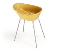 OKBABY Kit Vaschetta Bella e Cavalletto di Supporto per il Bagnetto del Neonato, 0-12 Mesi, Vaschetta Gialla