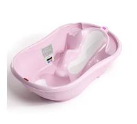 OKBABY Onda Evolution - Vaschetta dal Design Ergonomico con Seduta Antiscivolo per il Bagnetto del Neonato 0-12 Mesi - Rosa