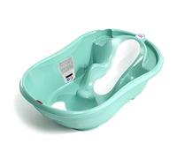OKBABY Onda Evolution - Vaschetta dal Design Ergonomico con Seduta Antiscivolo per il Bagnetto del Neonato 0-12 Mesi - Azzurro