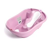 OKBABY Onda Evolution - Vaschetta dal Design Ergonomico con Seduta Antiscivolo per il Bagnetto del Neonato 0-12 Mesi - Rosa