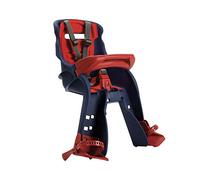 OKBABY Orion - Seggiolino Anteriore per Bambini, Sicurezza in Bicicletta dai 7/8 Mesi (15 kg), Compatibile con biciclette elettriche a pedalata assistita, Blu e Rosso, 54x45x33 cm (HxLxP)