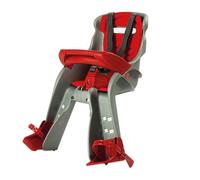 OKBABY Orion - Seggiolino Anteriore per Bici colore Argento/Rosso