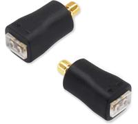 okcsc 0,78 2 pin femmina a MMCX maschio auricolare lavoro laterale per 0,78 mm 2 pin cavo collegato con Shure 846 535 215 315 425 a DITA PROJECT 71 a FiiO FH1F9 F9PRO auricolare nero