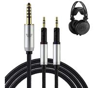 okcsc Cavo di ricambio per cuffie Audio-Technica ATH-R70x Cavo a 4 core intrecciato OFC 4,4 mm Spina bilanciata Lunghezza 1,5 m per cuffie ATH-R70x