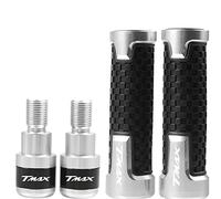 OKDJX Motocicletta Maniglia Motociclo estremità Dell'impugnatura del Manubrio Plus estremità Suggerimenti Tappi per Yamaha TMAX 500 T-Max 530 T Max 560 2008-2019(Silver)