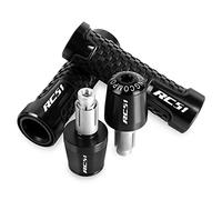 OKDJX Motocicletta Maniglia per Honda RC51 2000 2001 2002 2003 2004 2005 2007 2015 CNC Accessori Moto 7/8 "22 Millimetri Manopole Manubrio Manubrio Tappi di estremità(Black)