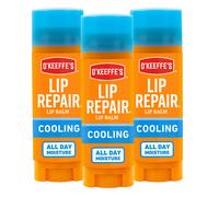 OKeeffes Balsamo labbra rinfrescante e riparatore per labbra secche e screpolate, confezione da 3 stick